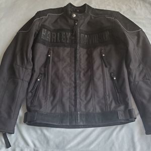Harley Davidson Motorcycle Riding Full Zip Men's Heavy Weight Jacket Size Small